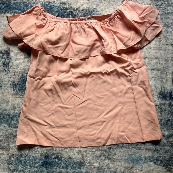 NWT Peach Off-Shoulder Ruffle Top - Picture 1 of 8